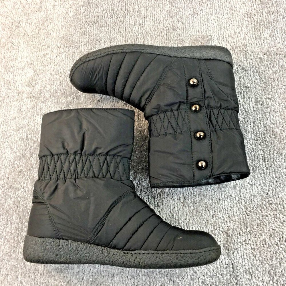 Stuart Weitzman‎ cold weather Rain Snow black boots Slip On Women's Sz 8.5 N